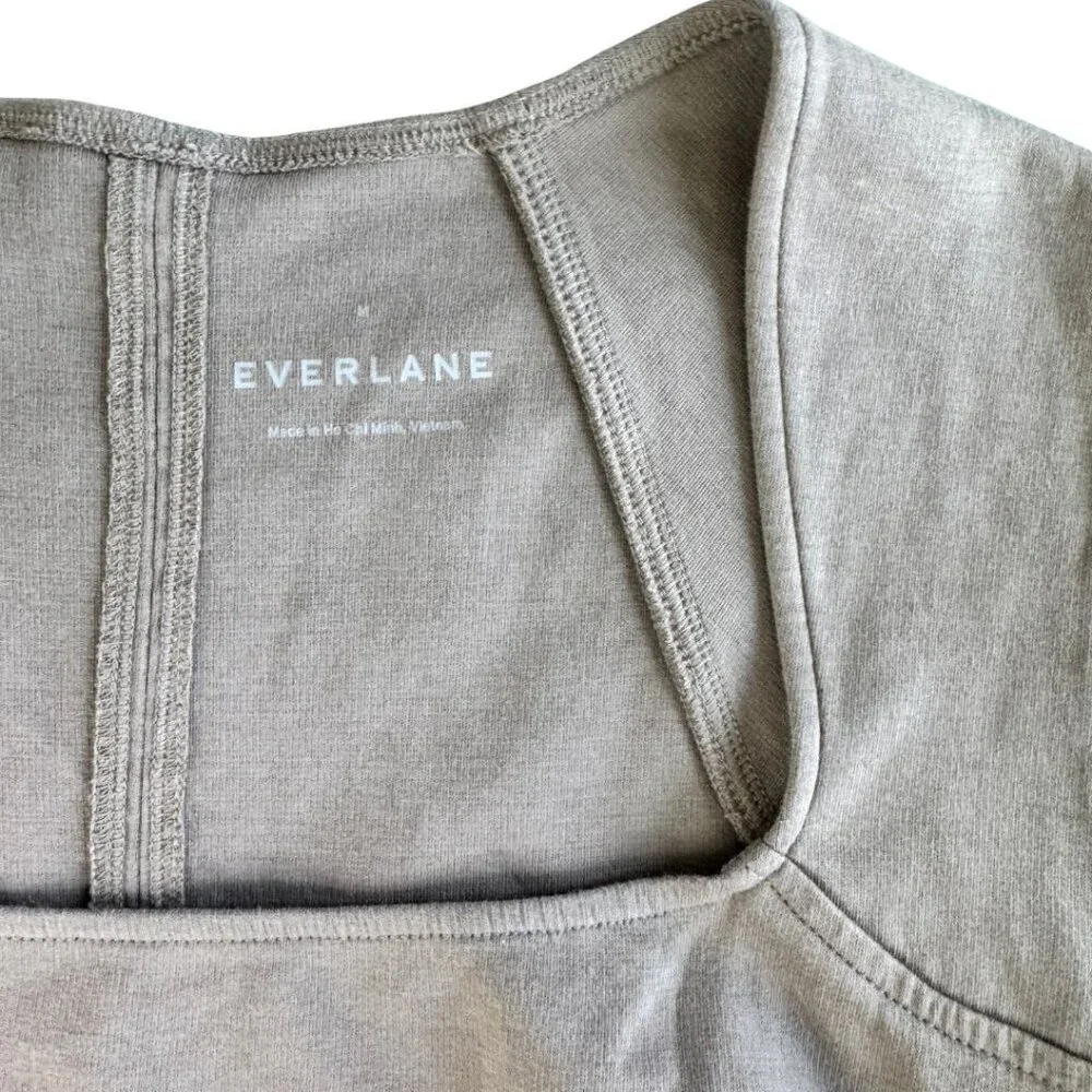 NWOT Everlane The 90's Mini Dress in Taupe/Mushroom Size Medium - Picture 4 of 5